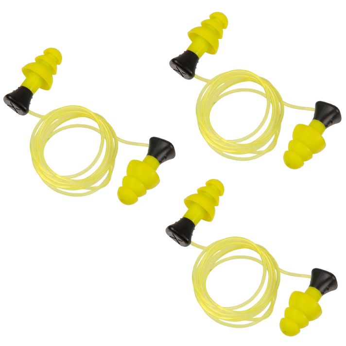 Allen 4118 Tethered Silicone Ear Plugs 26 dB Yellow 3 Pair