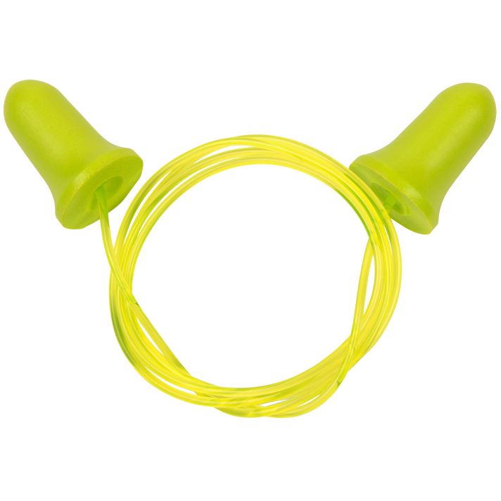 Allen 4119 Tethered Tapered Foam Ear Plugs 32 dB Yellow/Lime Green 5 Pair