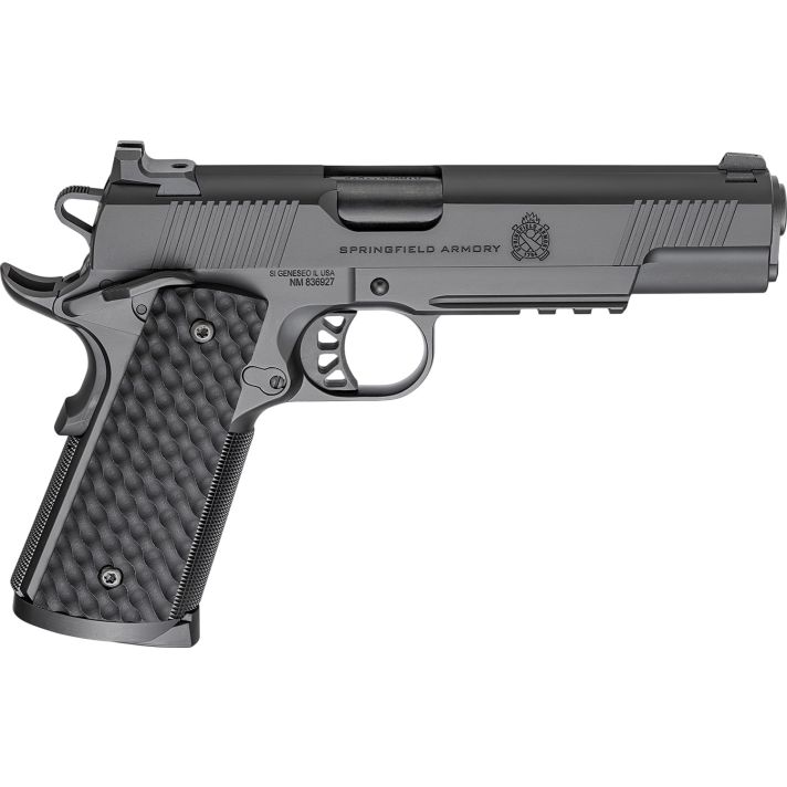 Springfield Armory PC9125LR 1911 TRP45 ACP 8+1 5" Black Match Grade Barrel, Black Cerakote Serrated Carbon Steel Slide & Frame w/Picatinny Rail & Beavertail, VZ Hydra G10 Grip