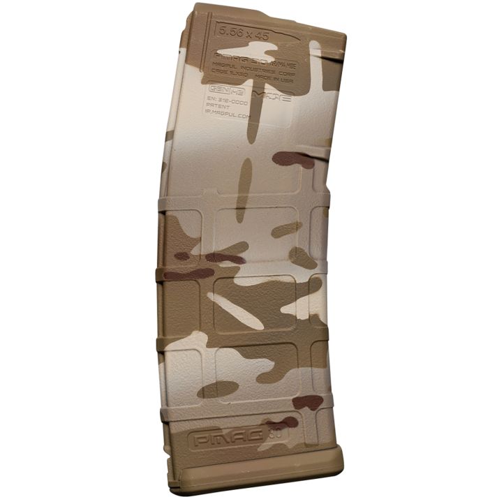 Weapon Works 228054 PMAG GEN M2 MOE 30rd 5.56x45mm NATO MultiCam Arid Polymer Fits AR-15