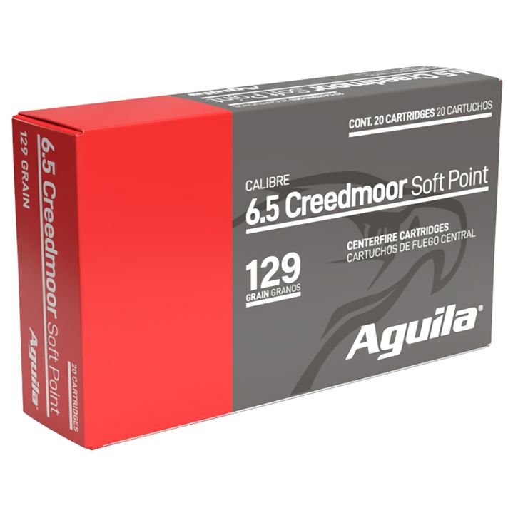 Aguila 81489AG 6.5Creedmoor 129gr InterLock Boat Tail Soft Point 20 Per Box/10 Case