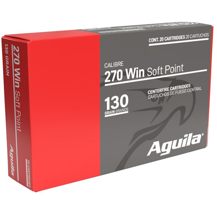 Aguila 8053AG 270Win 130gr InterLock Boat Tail Soft Point 20 Per Box/10 Case