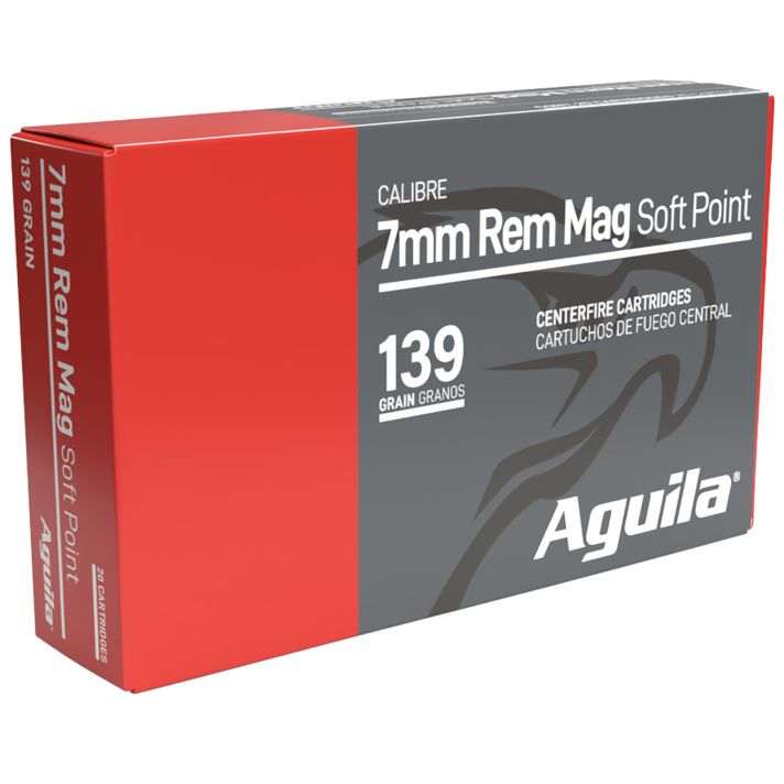 Aguila 80591AG 7mm Rem Mag 139gr InterLock Boat Tail Soft Point 20 Per Box/10 Case