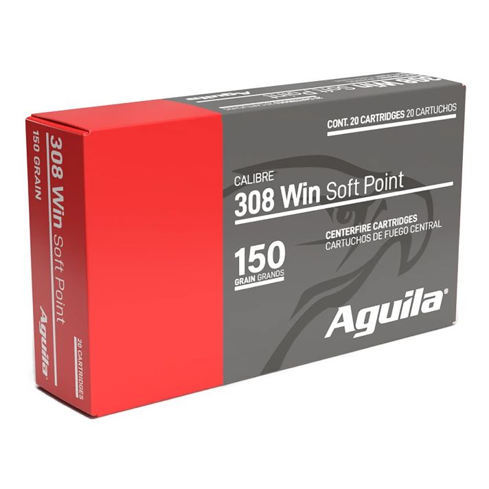 Aguila 8090AG 308Win 150gr InterLock Boat Tail Soft Point 20 Per Box/10 Case