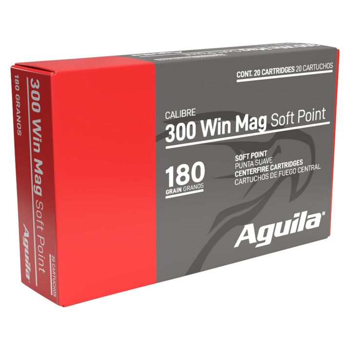 Aguila 82044AG 300Win Mag 180gr InterLock Boat Tail Soft Point 20 Per Box/10 Case