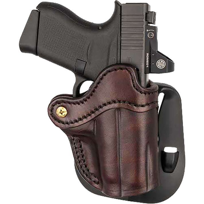 1791 Gunleather ORPDHCSBRR Optics Ready Paddle Holster C OWB Signature Brown Leather Fits 2.50-3" Barrel Right Hand