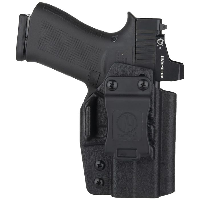 1791 Gunleather TACIWBG43XMOSBLKR TacticalIWB Black Kydex Compatible w/ Glock 43X MOS Belt Clip Right Hand