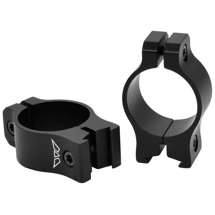 Warne V420M Rimfire Rings Vapor Matte Black Aluminum 1" Tube Low Vertical Split 3/8" Dovetail 0 MOA