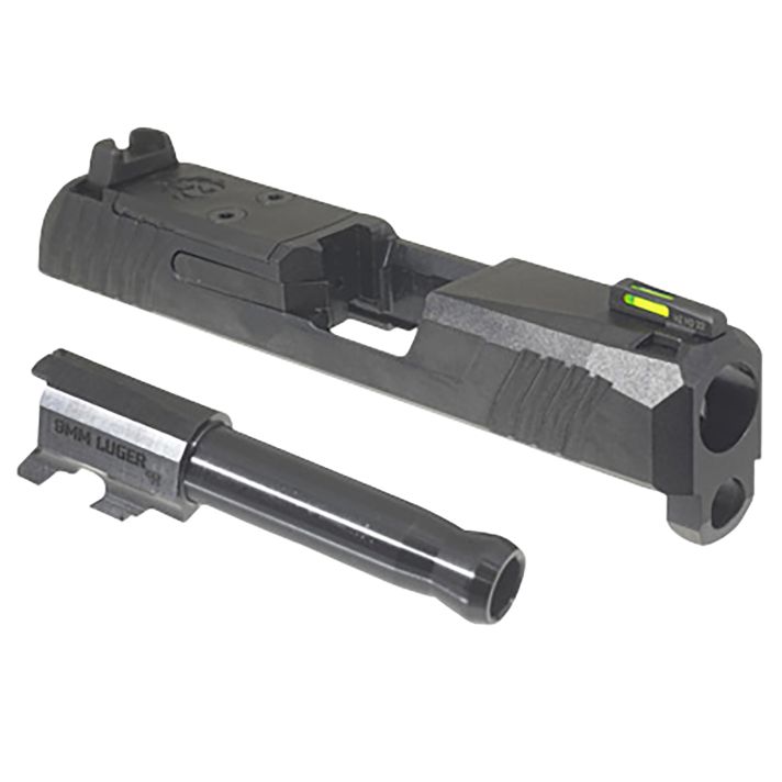 RugerMax-9 Slide Assembly Fits Ruger Max-9 9mm Luger, Black Optic Ready/Serrated Slide