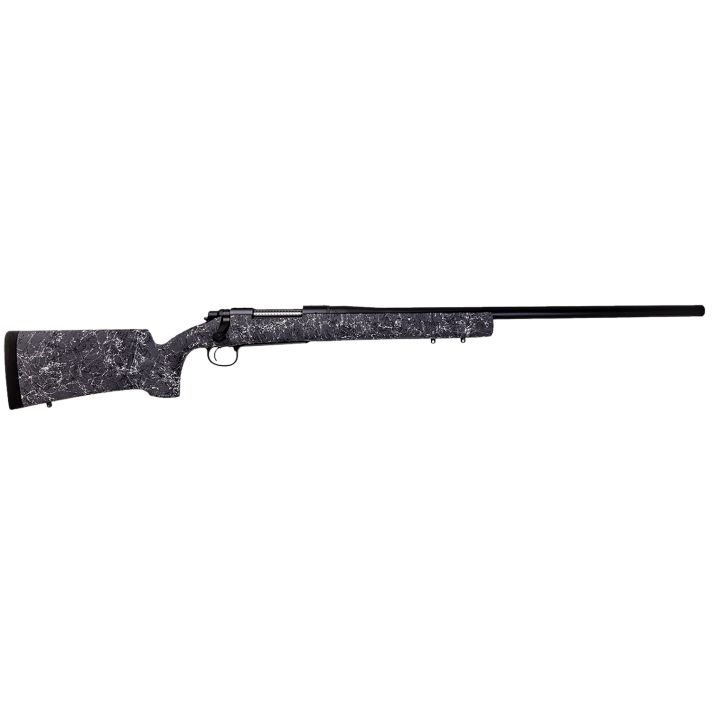 Remington Firearms (New) R84173 700 Long Range Full Size 7mm PRC 3+1 26" Black Heavy Contour Threaded Barrel, Black Rail Mount Steel Receiver, Grey w/Black & White Web HS Precision Synthetic Stock