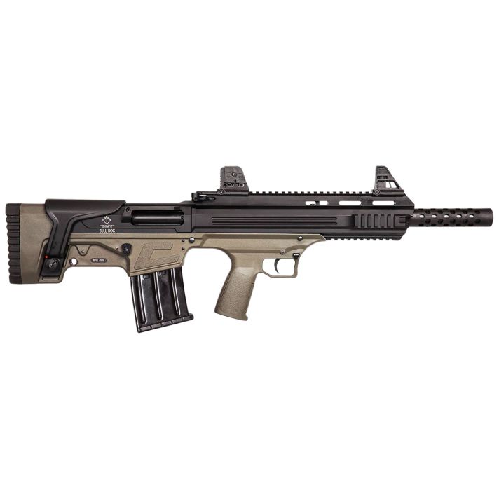 ATI ATIG20BDT Bulldog20 Gauge Semi-Auto 3" 5+1 18.50" Black Steel Barrel, Matte Black Aluminum Receiver, Picatinny Mount, Tan Fixed Bullpup Stock