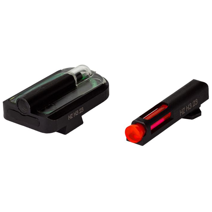HiViz GLFD21 FastDotH3 Sight Set for Glock Red Fiber Optic Front Sight-Green Tritium Rear Sight