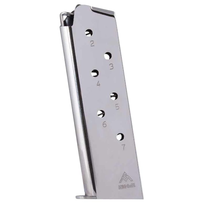 Mec-Gar MGCG4507N 7rd 45 ACP Fits Colt Govt 1911 Nickel Stainless Steel