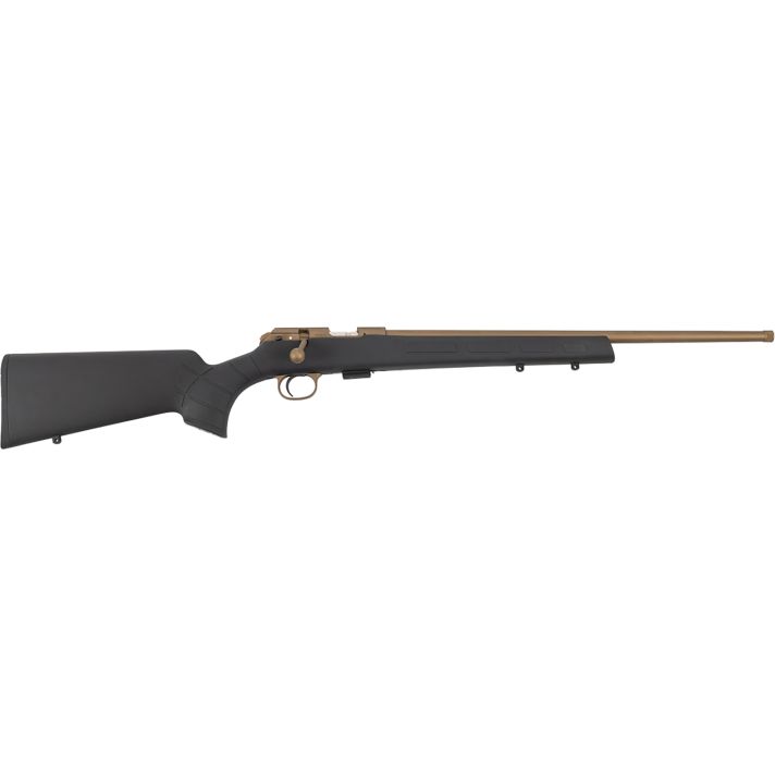 CZ-USA 02394 CZ 457 American 22 LR 5+1 20" Bronze Cerakote Steel Threaded Barrel, American Style Black Synthetic Stock