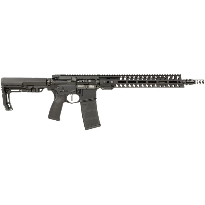 Patriot Ordnance Factory 02045 Minuteman5.56x45mm NATO 30+1 13.75" Black Steel Threaded Barrel, Black Anodized Aluminum Receiver, 13" Renegade Rail Handguard