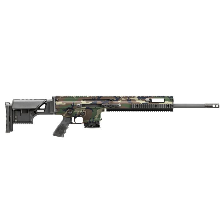 FN 3810170501 SCAR 20S 7.62x51mm NATO 10+1, 20" Black Anodized Steel Threaded Barrel, 1913 Picatinny Rail Aluminum Receiver, Adjustable Synthetic Stock, Black Hogue Finger Groove Grip
