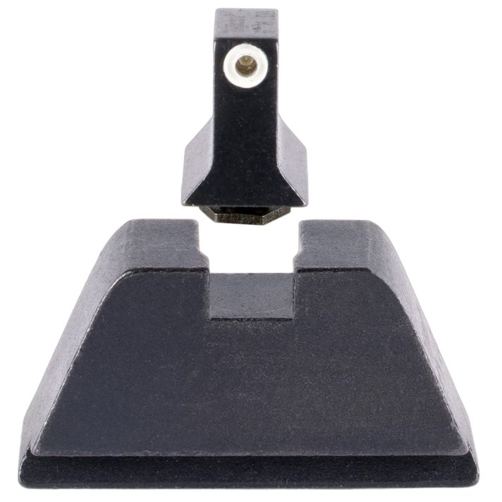 Trijicon GL201C601136 Suppressor/Optic Height SightsGreen/Tritium White Outline Front Sight-Black/Blank Rear Sight Glock 17/17L/19/22 Standard Frame