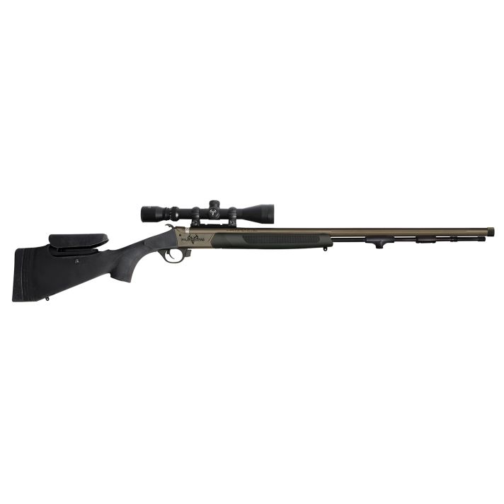 Traditions R53-74660450 Pursuit XT Pro w/Scope 50 Cal Tungsten Cerakote 26" Fluted/Threaded w/VAPR Twist Barrel, Black Adj Cheek Piece & LOP Synthetic Stock, 3.5-10x44mm Duplex