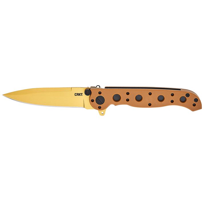 CRKT M16-01DZ M16-10DZEDC 3.03" Folding Plain Desert Tan D2 Steel Blade, Desert Tan GRN Handle