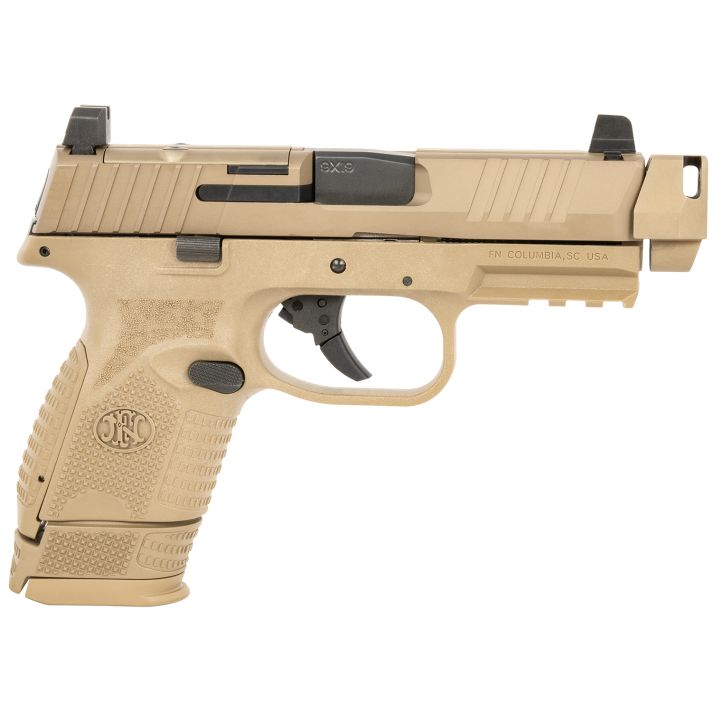 FN 66101794 509C MRDCompact W/Compensator Frame 9mm Luger 4.20" 15+1 12+1 Black Flat Dark Earth PVD Flat Dark Earth
