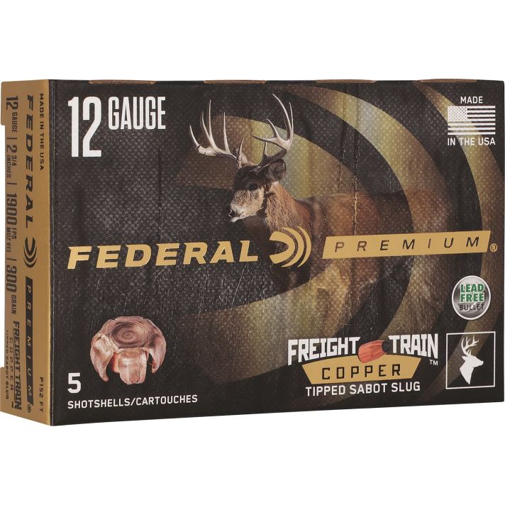Federal P152FT Premium Freight Train 12Gauge 2.75" SlugShot 5 Per Box/10 Case