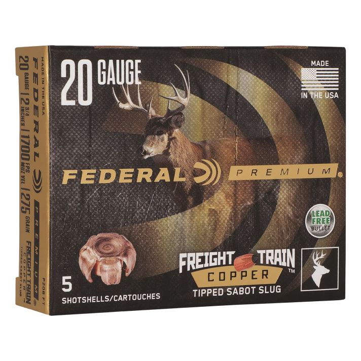 Federal P208FT Premium Freight Train 20Gauge 2.75" SlugShot 5 Per Box/10 Case