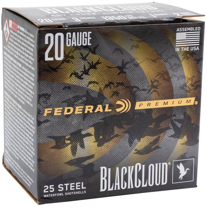 Federal PWUX2092 Premium Black Cloud 20Gauge 3" 1oz 25 Per Box/10 Case