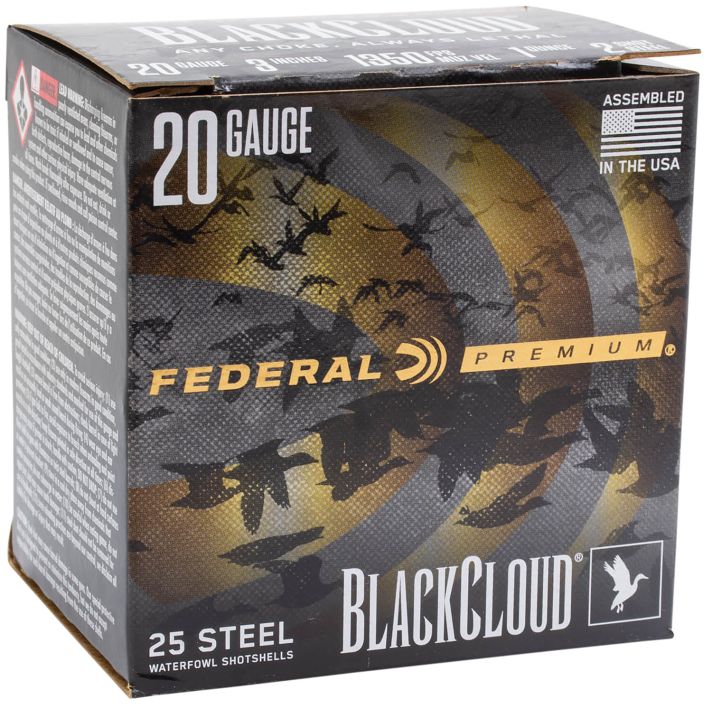 Federal PWUX20924 Premium Black Cloud 20Gauge 3" 1oz 25 Per Box/10 Case