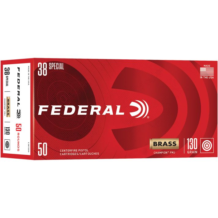 Federal C38130A Champion38Special 130gr Full Metal Jacket 50 Per Box/20 Case