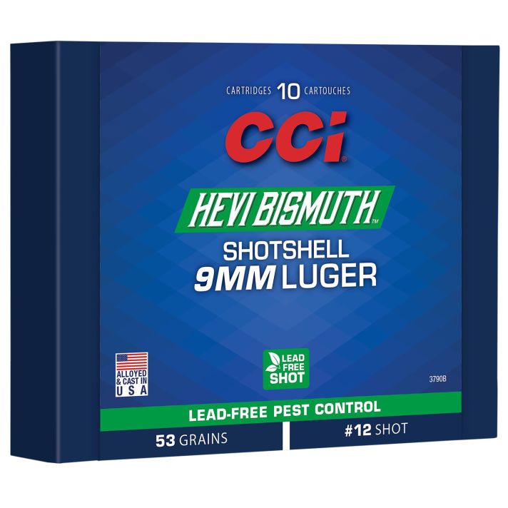 CCI 3790B Pest Control HEVI-Bismuth 9mmLuger 53gr 10 Per Box/20 Case