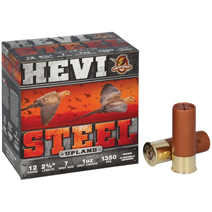 HEVI-Shot HS61266Upland 12Gauge 2.75" 1oz 6Shot 25 Per Box/10 Case