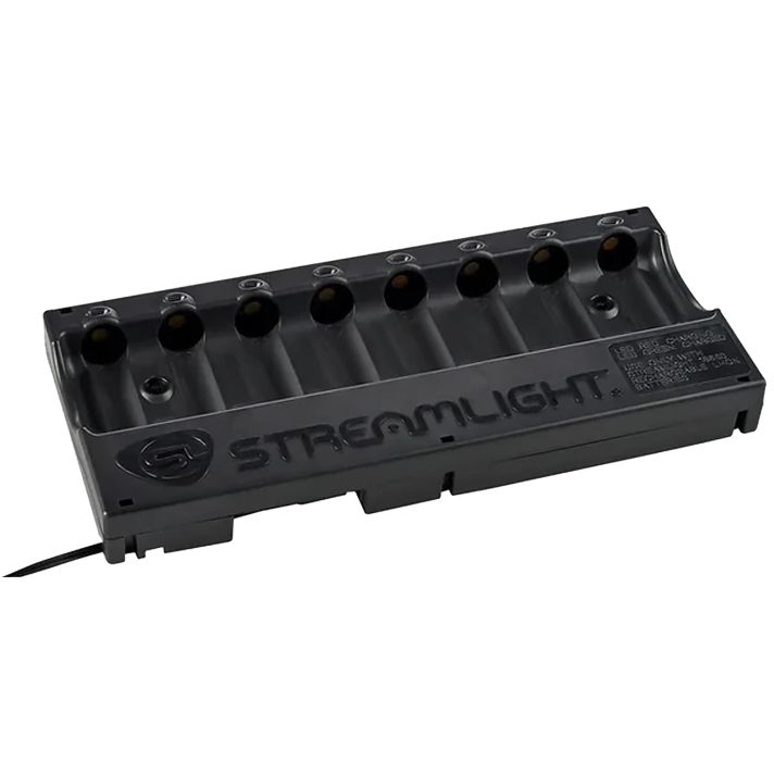 Streamlight 20230 8-Unit Bank ChargerBlack SL-59/CR123A Battery 12V DC