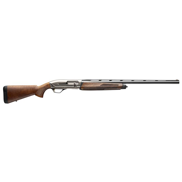 Browning 011779204 Maxus II Upland Full Size 12 Gauge Semi-Auto 3" 4, 2 3/4" Shells 28" Matte Blued Vent Rib Barrel, Satin Nickel Aluminum Receiver,Grade I Turkish Walnut Wood Stock w/Adj Shim