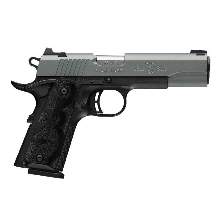 Browning 051992492 1911-380 Black Label Full Size Frame 380 ACP 8+1 4.25" Matte Stainless Steel Barrel, Northern Lights Cerakote Serrated Steel Slide, Matte Black Polymer Frame w/Beavertail