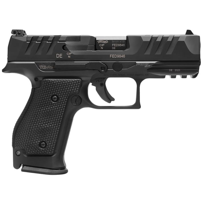 Walther Arms 2872111 PDP Steel Frame 9mm Luger 15+1 4" Black Steel Barrel, Matte Black Tenifer Optic Ready/Serrated Steel Slide, Black Steel Frame w/Picatinny Rail, Textured Wraparound Grip