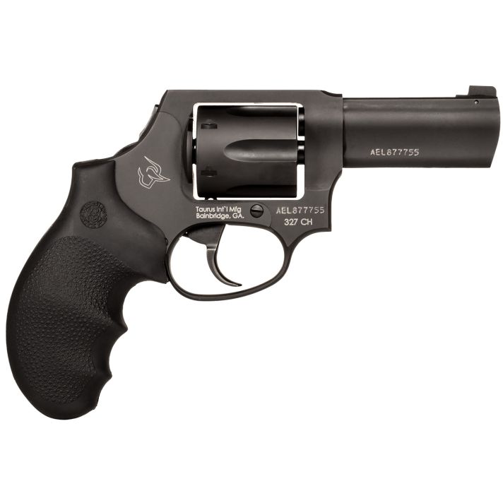 Taurus 2-327P31CHNS 327 Defender T.O.R.O Small Frame 327 Federal Mag 6rd 3" Matte Black Steel Barrel, Cylinder & Optic Ready Frame, Black Rubber Grip