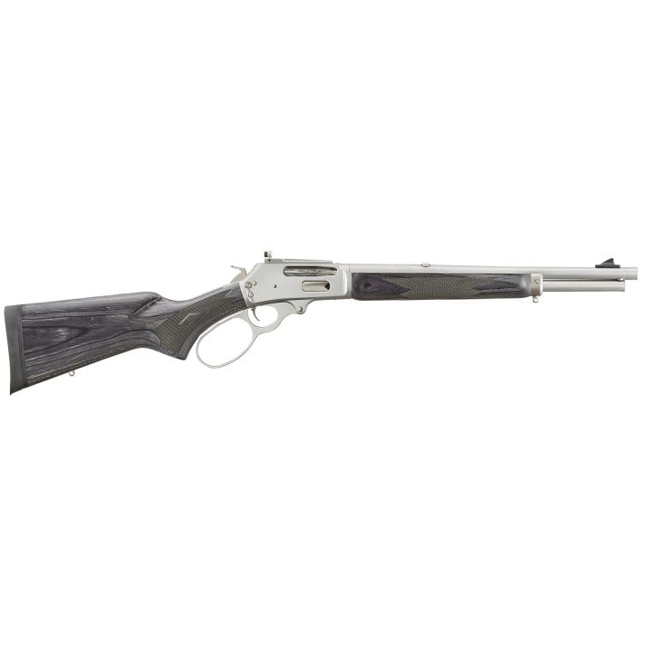 Marlin 70506 336 Trapper Full Size 30-30 Win 5+1 16.17" Satin Steel Threaded Barrel, Satin Stainless Steel Receiver, Fixed Black Laminate Stock