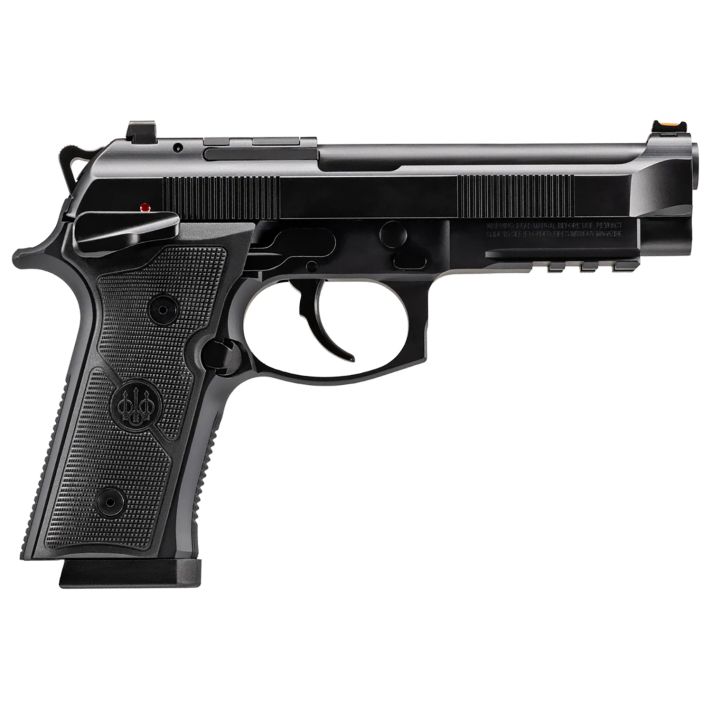 Beretta USA J92XFMSDA21 92GTS9mm Luger 18+1 4.70" Black Inox Steel Barrel, Black Cerakote Optic Ready/Serrated Steel Slide + Aluminum Frame w/Beavertail & Picatinny Rail, Ambidextrous