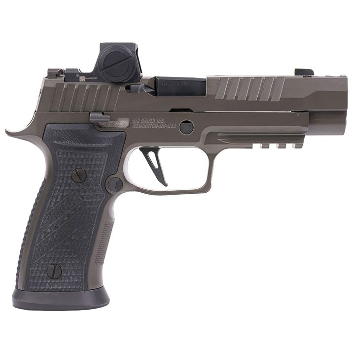 Sig Sauer 320AXGF9LEGIONRXX P320 AXG Legion w/Romeo-X Full Size 9mm Luger 10+1/21+1 3.90" Legion Gray Cerakote Optic Ready/Ported/Serrated Slide, Legion Gray Cerakote Polymer Frame w/Beavertail & Pica