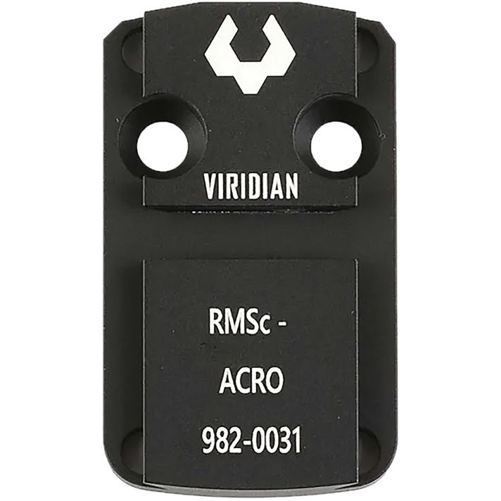 Viridian 9820031 RFX 44 Shield RMSc Mounting AdapterBlack Anodized