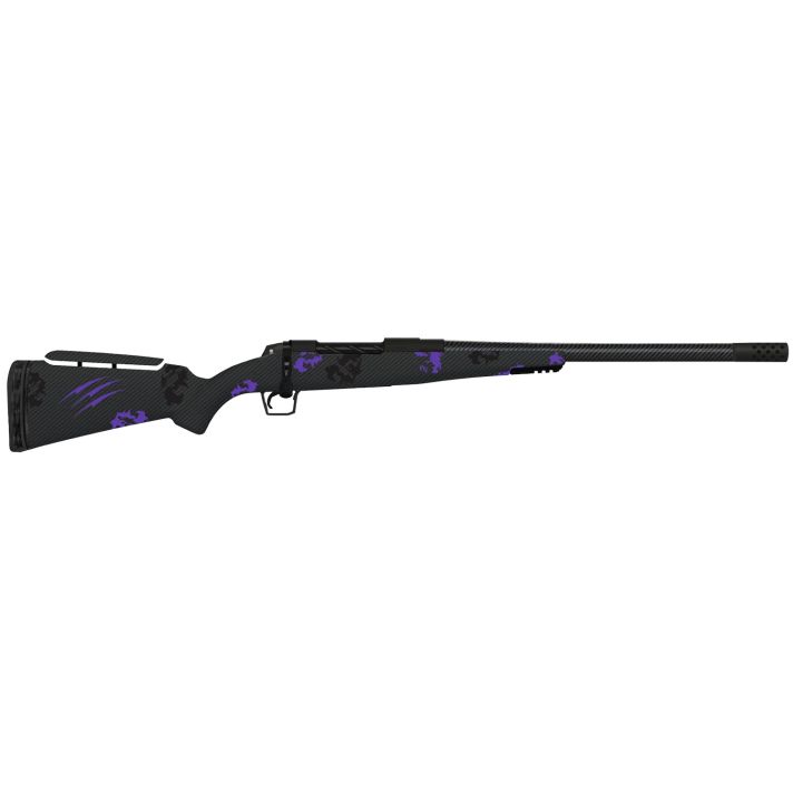 Fierce Firearms ROGM308WIN20BP Mini Rogue308 Win 4+1 20" Hand Lapped/Match Grade Barrel, Black Cerakote Steel Receiver, Purple Camo Mini Rogue w/Adj Comb & Picatinny Rail Carbon Fiber Stock