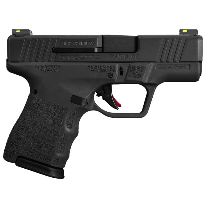 SAR USA SAR9SCBL SAR9 SCSub-Compact Frame 9mm Luger 12+1 3.30" Black Steel Barrel, Black Steel Optic Ready/Ported/Serrated Slide, Black Polymer Frame, Interchangeable Backstrap Grip