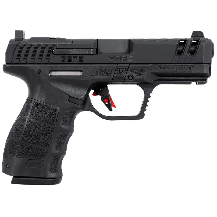 SAR USA SAR9CG3BL SAR9 C Gen3 Compact Frame 9mm Luger 15+1 4" Black Steel Barrel, Black Steel Optic Ready/Ported/Serrated Slide, Black Polymer Frame w/Picatinny Rail, Interchangeable Backstrap Grip
