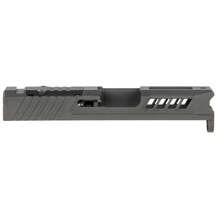 True Precision Inc TPG43SBCRMS Axiom Optic Cut Slide Fits Glock 43 Black DLC Anodized 416R Stainless Steel
