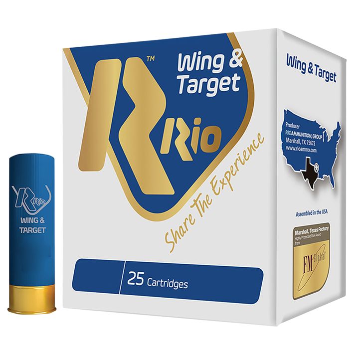 Rio Ammunition WT288 Wing & Target12Gauge 2.75" 1oz 8Shot 25 Per Box/10 Case