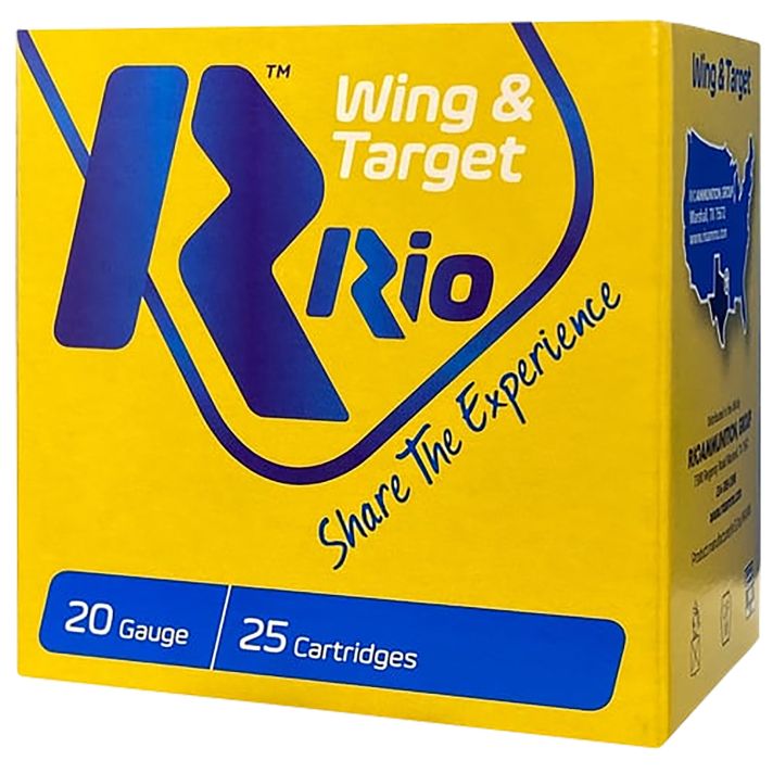 Rio Ammunition WT2075 Wing & Target20Gauge 2.75" 7/8oz 7.5Shot 25 Per Box/10 Case