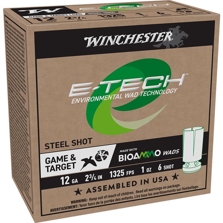 Winchester Ammo WCL12S6 E-Tech12Gauge 2.75" 1oz 6Shot 25 Per Box/10 Case