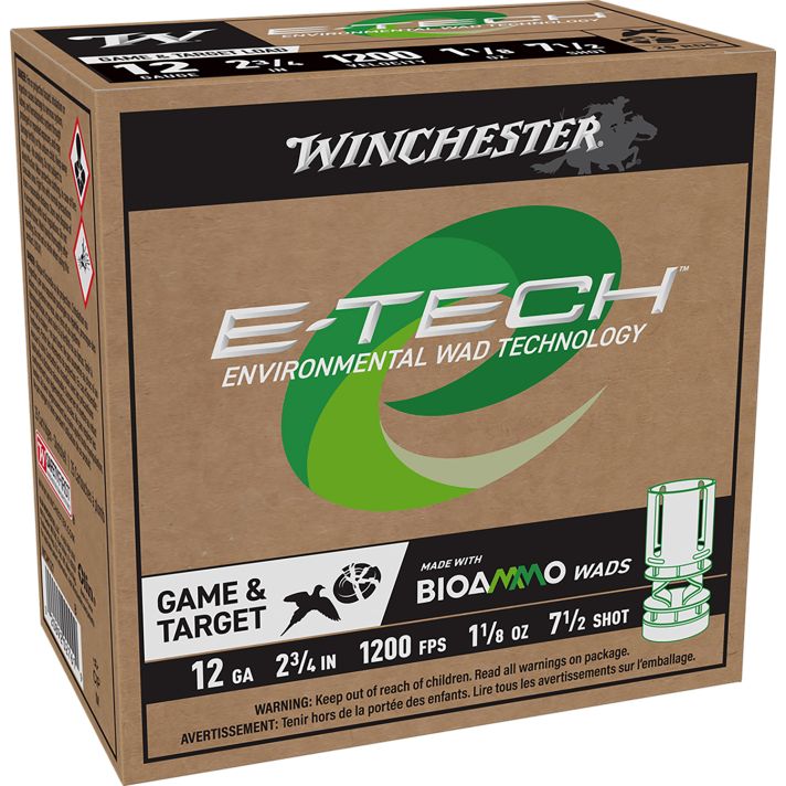 Winchester Ammo WCM127 E-Tech12Gauge 2.75" 1 1/8oz 7.5Shot 25 Per Box/10 Case