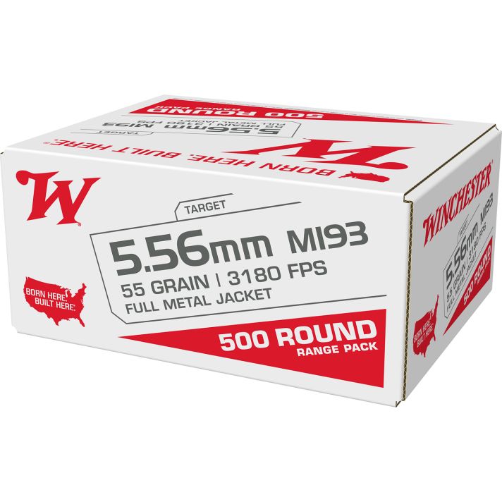 Winchester Ammo WM193500M193 5.56mm 55gr Full Metal Jacket 500 Per Box/2 Case