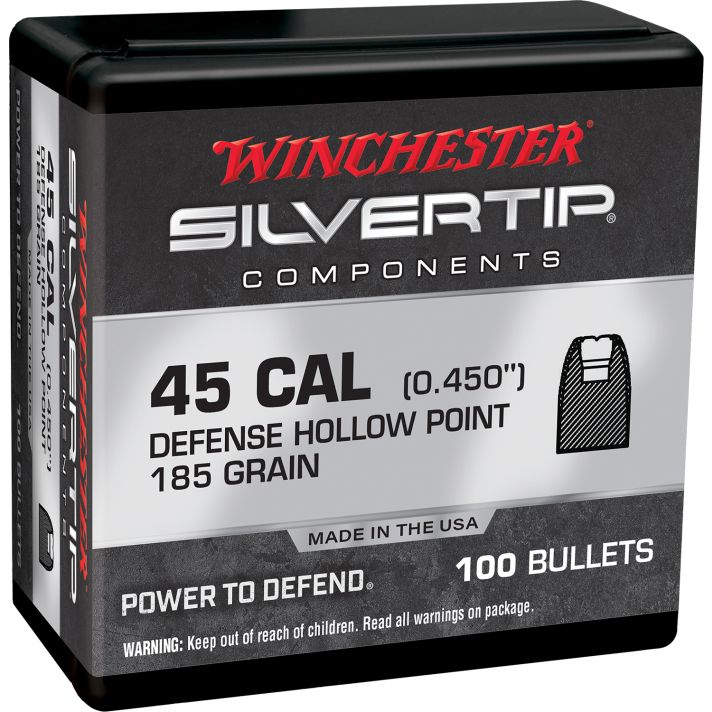 Winchester Ammo WB45AS185X Silvertip45ACP 185gr 100 Per Box/10 Case